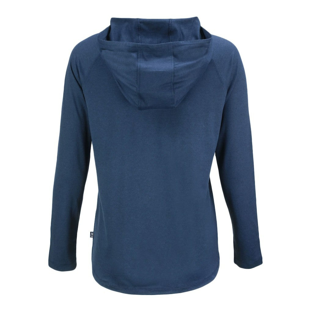 Chicago Bears Cutter & Buck Women's Coastline Epic Comfort Eco Recycled Long Sleeve Hoodie T-Shirt Navy | NFL