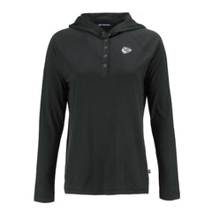 Kansas City Chiefs Cutter & Buck Women's Coastline Epic Comfort Eco Recycled Long Sleeve Hoodie T-Shirt Black | NFL