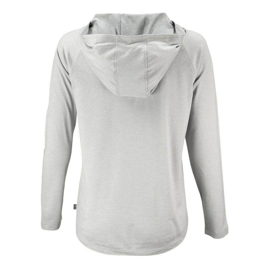 Green Bay Packers Cutter & Buck Women's Coastline Epic Comfort Eco Recycled Long Sleeve Hoodie T-Shirt Gray | NFL