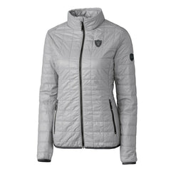 Las Vegas Raiders Cutter & Buck Women's Rainier PrimaLoft Eco Insulated Full-Zip Puffer Jacket Gray | NFL