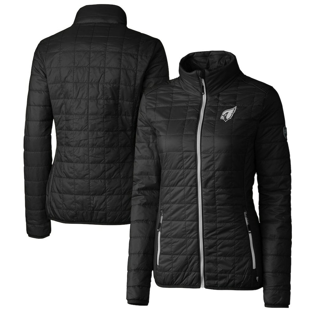 Arizona Cardinals Cutter & Buck Women's Rainier PrimaLoft Eco Insulated Full-Zip Puffer Jacket Black | NFL