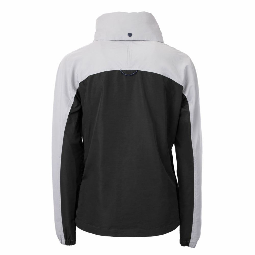 Green Bay Packers Cutter & Buck Women's Charter Eco Recycled Half-Zip Hoodie Anorak Jacket Black/Gray | NFL