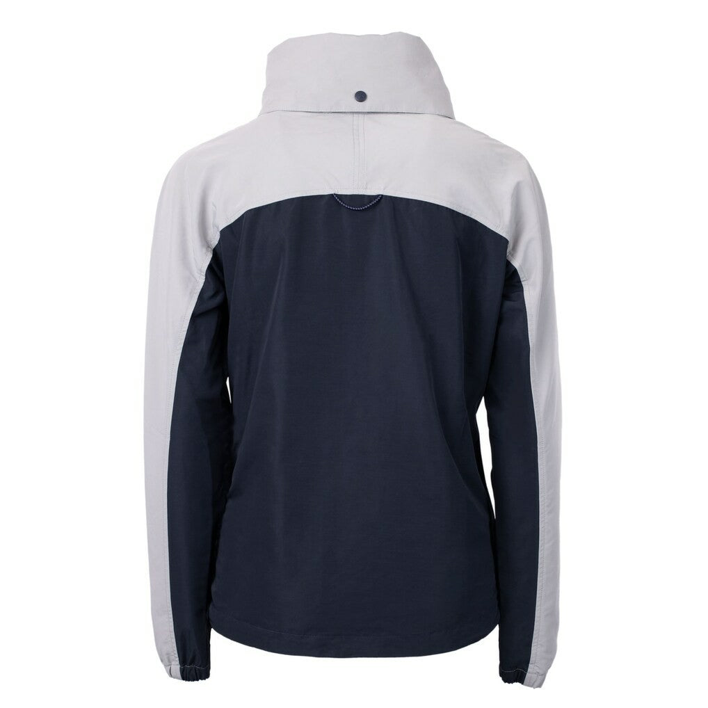 Chicago Bears Cutter & Buck Women's Charter Eco Recycled Half-Zip Hoodie Anorak Jacket Navy/Gray | NFL