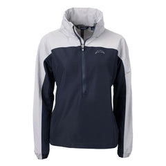 Los Angeles Chargers Cutter & Buck Women's Charter Eco Recycled Half-Zip Hoodie Anorak Jacket Navy/Gray | NFL