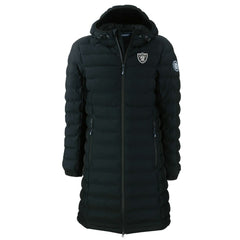 Las Vegas Raiders Cutter & Buck Women's Mission Ridge Repreve Eco Insulated Full-Zip Hoodie Long Puffer Jacket Black | NFL