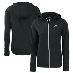 Philadelphia Eagles Cutter & Buck Women's Daybreak Eco Recycled Full-Zip Hoodie Black | NFL