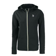 Minnesota Vikings Cutter & Buck Women's Daybreak Eco Recycled Full-Zip Hoodie Black | NFL