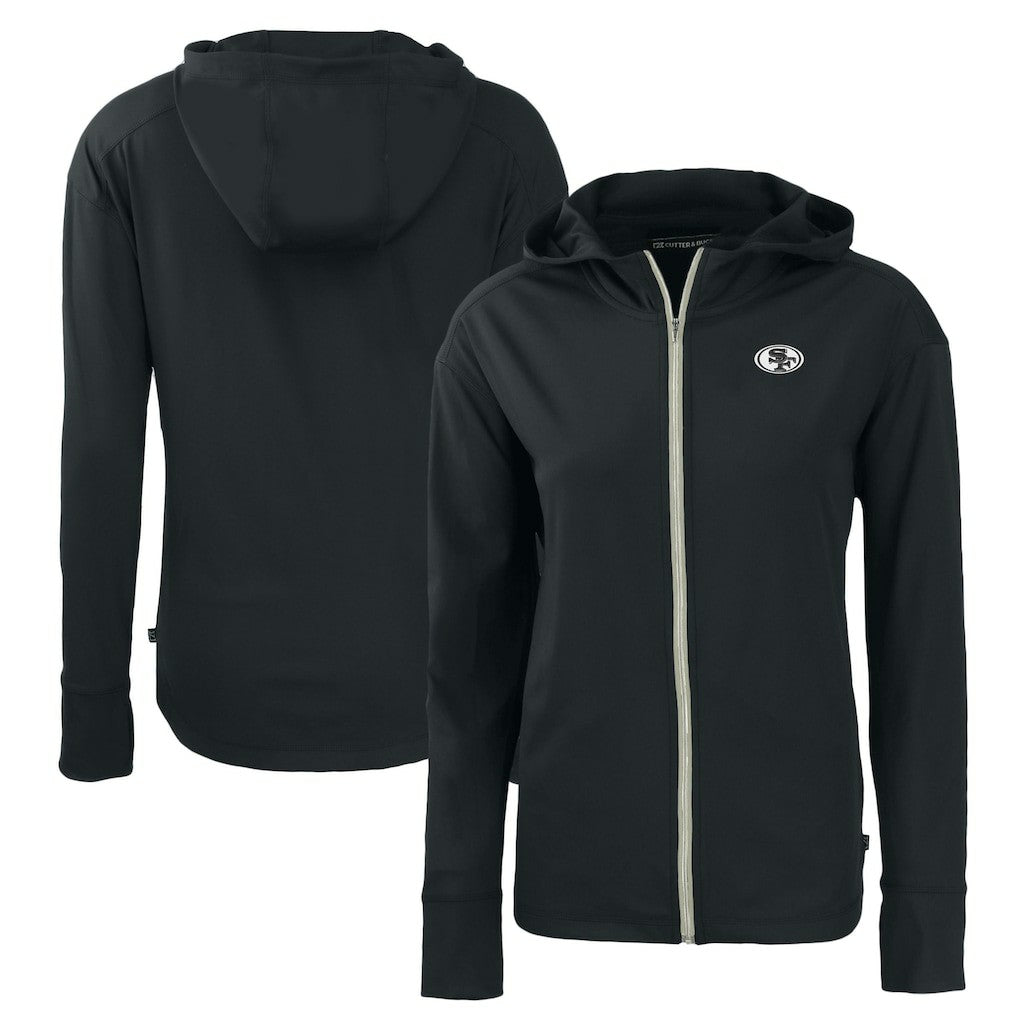 San Francisco 49ers Cutter & Buck Women's Daybreak Eco Recycled Full-Zip Hoodie Black | NFL