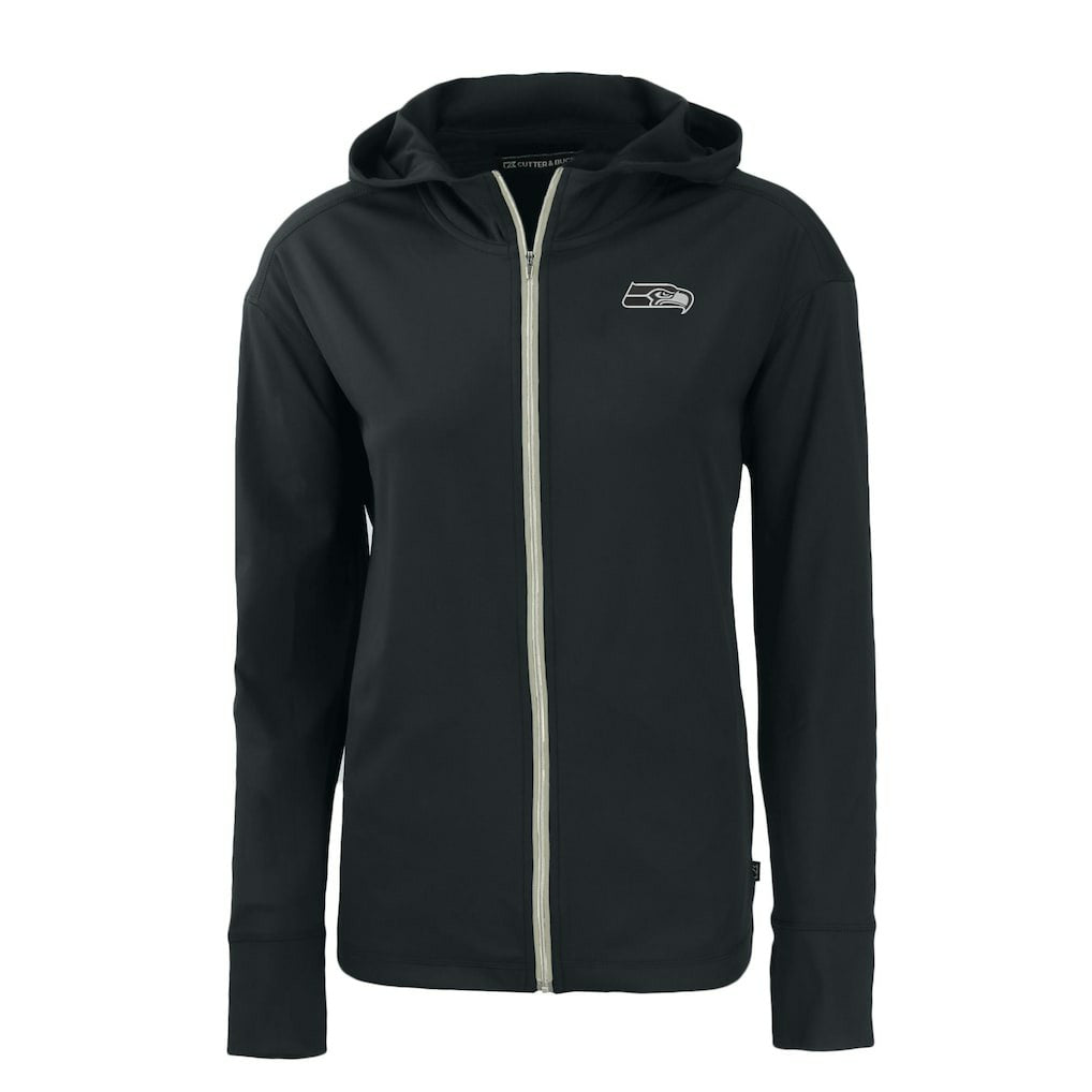 Seattle Seahawks Cutter & Buck Women's Daybreak Eco Recycled Full-Zip Hoodie Black | NFL