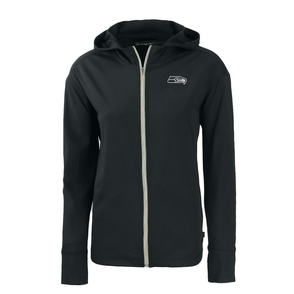Seattle Seahawks Cutter & Buck Women's Daybreak Eco Recycled Full-Zip Hoodie Black | NFL