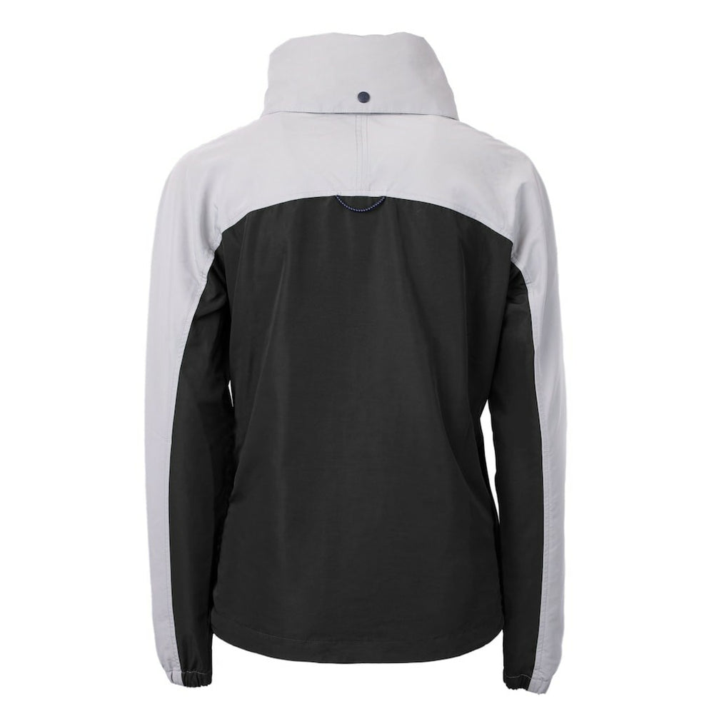 Seattle Seahawks Cutter & Buck Women's Charter Eco Recycled Half-Zip Hoodie Anorak Jacket Black/Gray | NFL