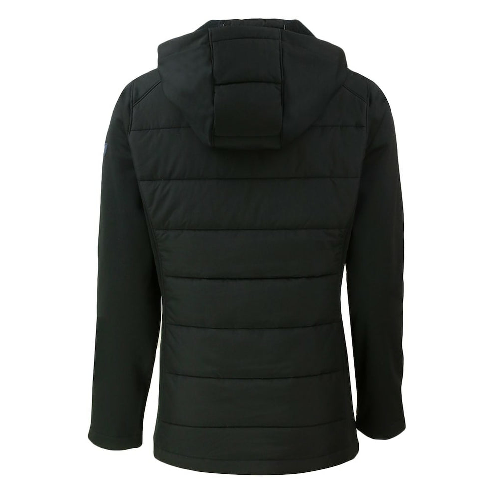 Washington Commanders Cutter & Buck Women's Evoke Hybrid Eco Softshell Recycled Full-Zip Hoodie Jacket Black | NFL