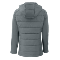 New York Giants Cutter & Buck Women's Evoke Hybrid Eco Softshell Recycled Full-Zip Hoodie Jacket Gray | NFL