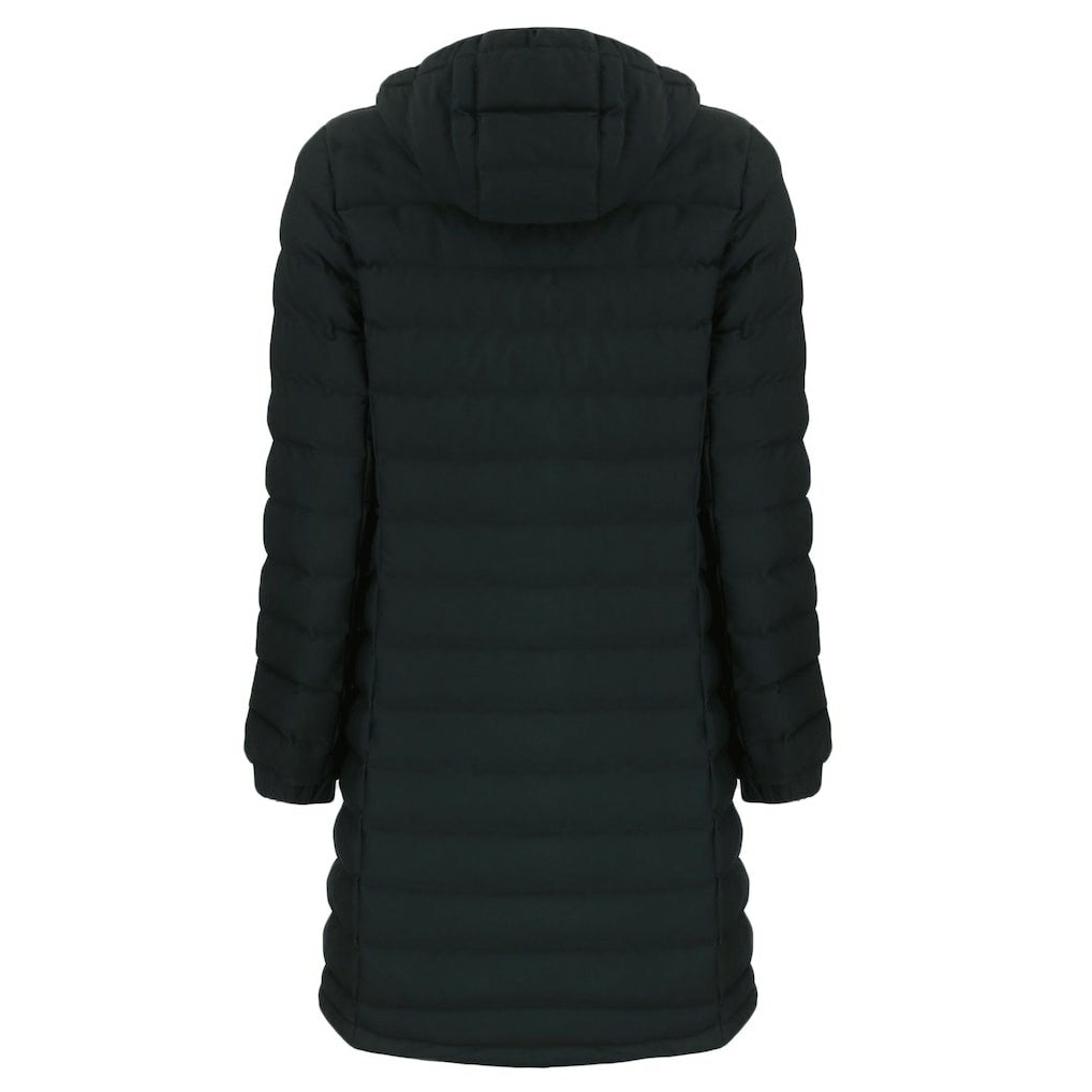 New York Giants Cutter & Buck Women's Mission Ridge Repreve Eco Insulated Full-Zip Hoodie Long Puffer Jacket Black | NFL