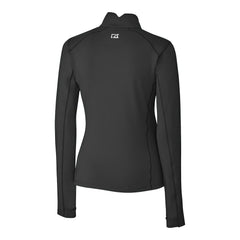 Washington Commanders Cutter & Buck Women's Traverse Stretch DryTec Quarter-Zip Top Black | NFL