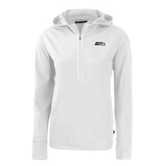 Seattle Seahawks Cutter & Buck Women's Daybreak Eco Recycled Half-Zip Hoodie White | NFL