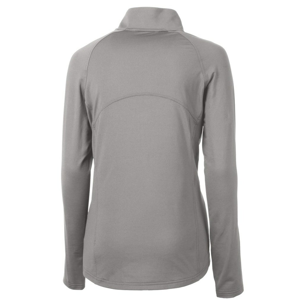 New York Giants Cutter & Buck Women's Adapt Eco Knit Stretch Recycled Raglan Half-Zip Top Gray | NFL