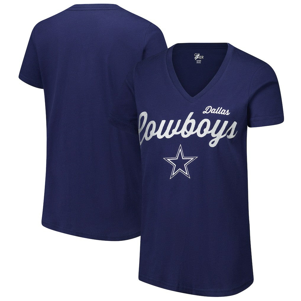 Dallas Cowboys G-III 4Her by Carl Banks Women's Post Season V-Neck T-Shirt Navy | NFL