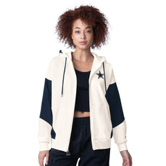 Dallas Cowboys Starter Women's Scrimmage Full-Zip Hoodie White | NFL