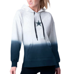 Dallas Cowboys MSX by Michael Strahan Women's Daniela Pullover Hoodie Heather Gray/Navy | NFL