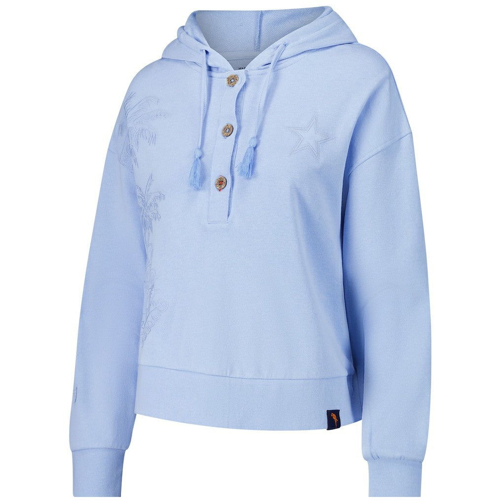 Dallas Cowboys Margaritaville Women's Island Dream Solid Pullover Hoodie Light Blue | NFL