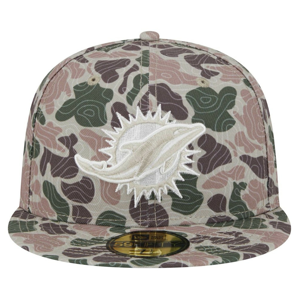 Miami Dolphins New Era Geo Camo 59FIFTY Fitted Hat | NFL