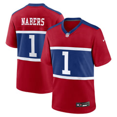Malik Nabers New York Giants Youth Game Jersey Red | Nike for Sale