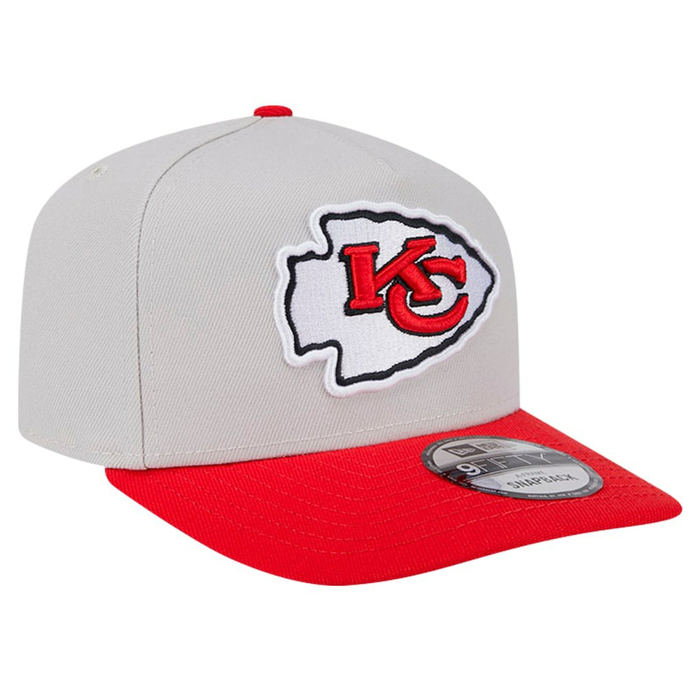 Kansas City Chiefs New Era Decent 9FIFTY A-Frame Snapback Hat Stone | NFL