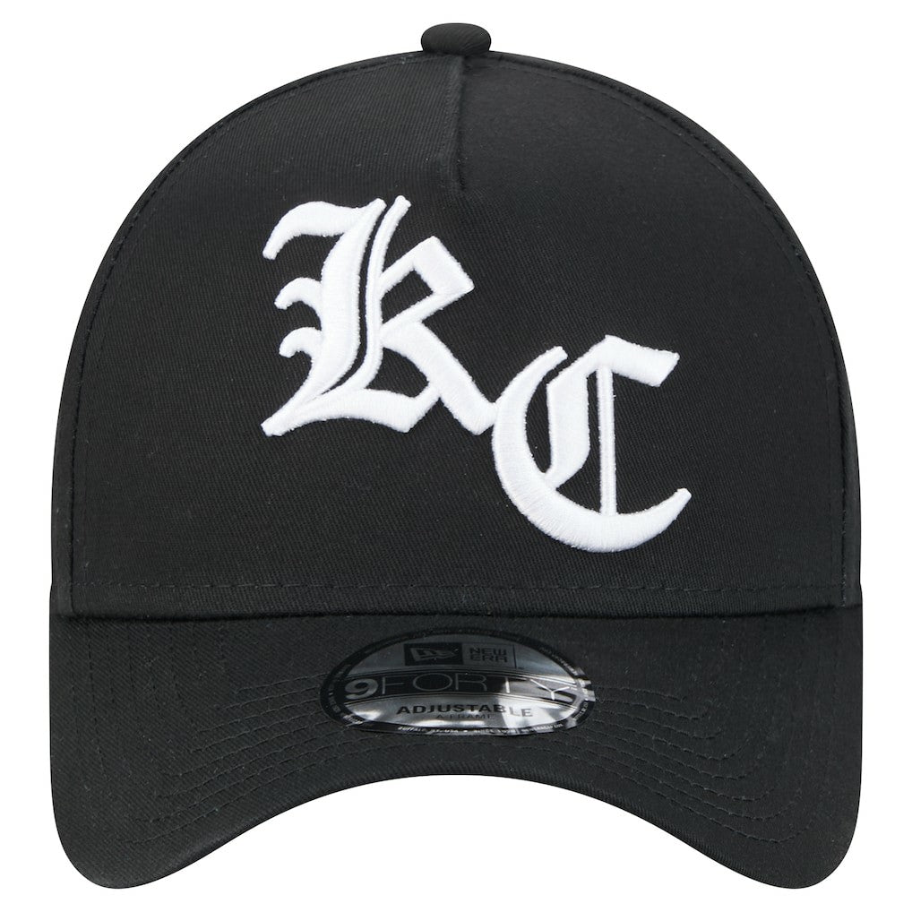 Kansas City Chiefs New Era Mystic 9FORTY A-Frame Adjustable Hat Black | NFL