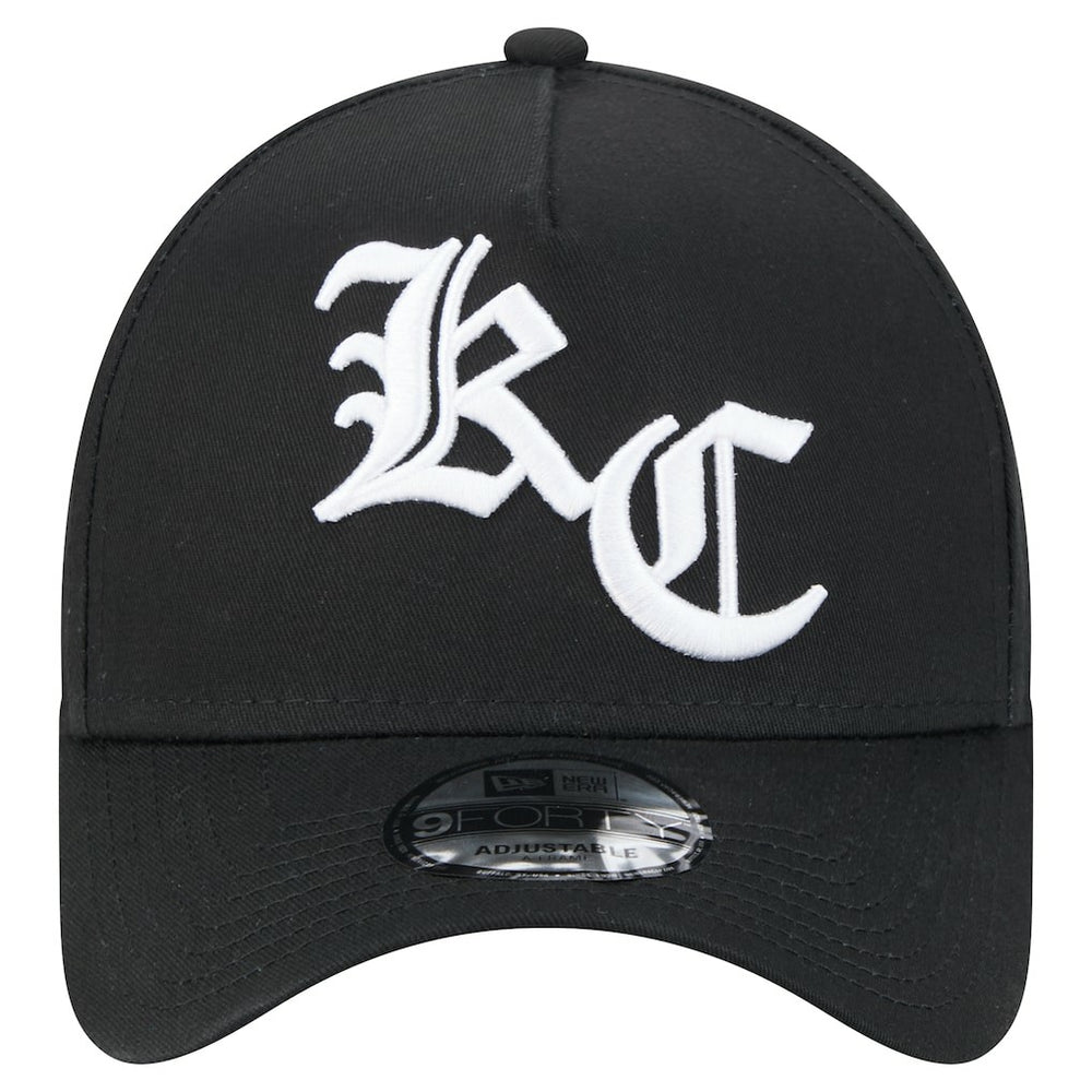 Kansas City Chiefs New Era Mystic 9FORTY A-Frame Adjustable Hat Black | NFL