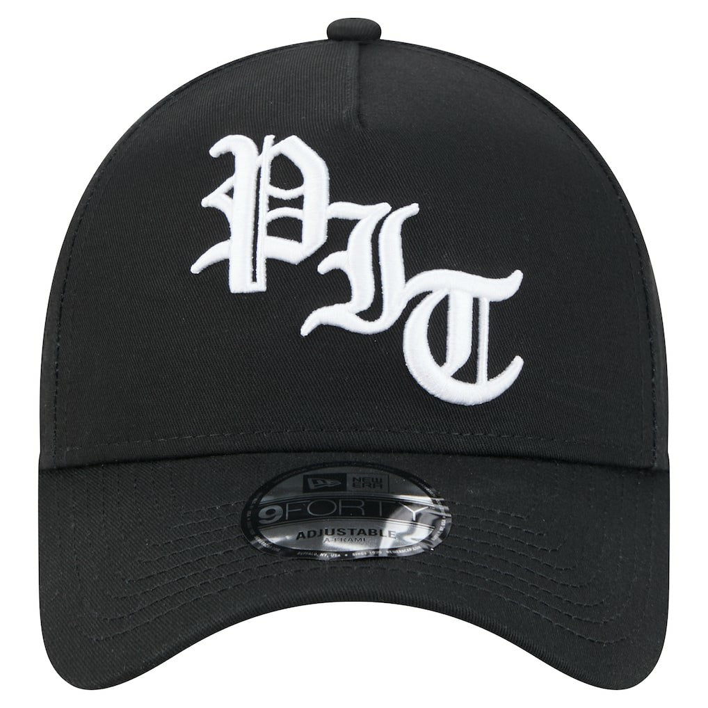 Pittsburgh Steelers New Era Mystic 9FORTY A-Frame Adjustable Hat Black | NFL