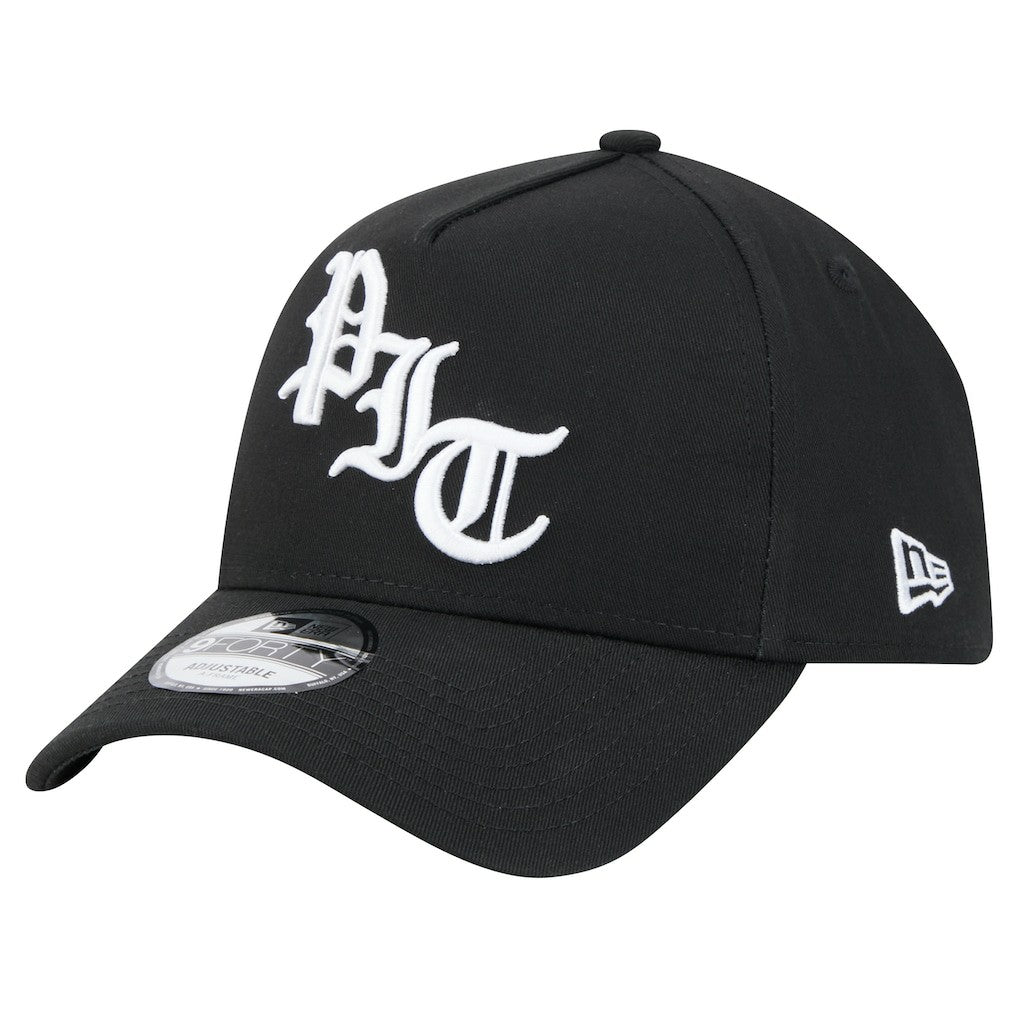 Pittsburgh Steelers New Era Mystic 9FORTY A-Frame Adjustable Hat Black | NFL
