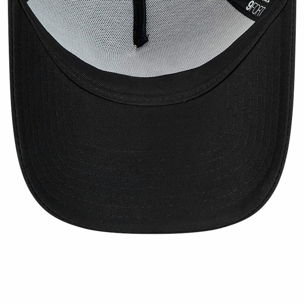 Philadelphia Eagles New Era Domain 9FORTY A-Frame Trucker Adjustable Hat Black | NFL