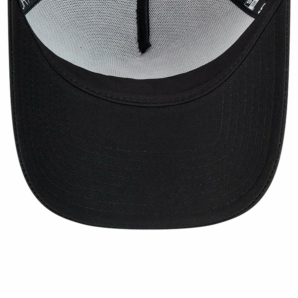 San Francisco 49ers New Era Domain 9FORTY A-Frame Trucker Adjustable Hat Black | NFL