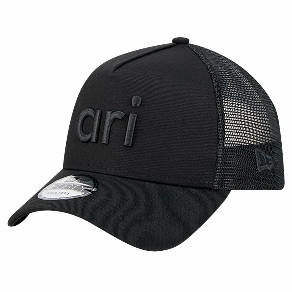 Arizona Cardinals New Era Domain 9FORTY A-Frame Trucker Adjustable Hat Black | NFL