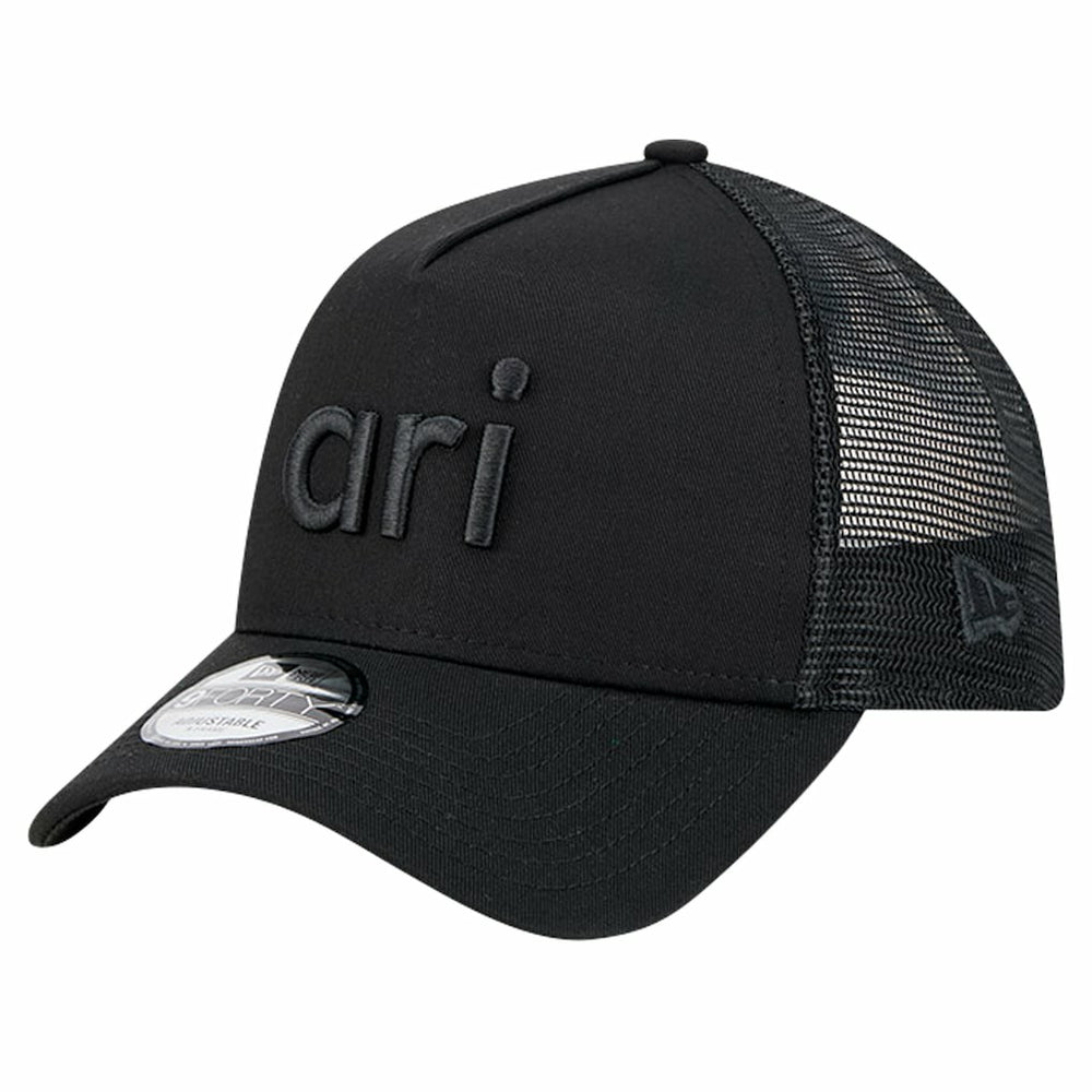 Arizona Cardinals New Era Domain 9FORTY A-Frame Trucker Adjustable Hat Black | NFL
