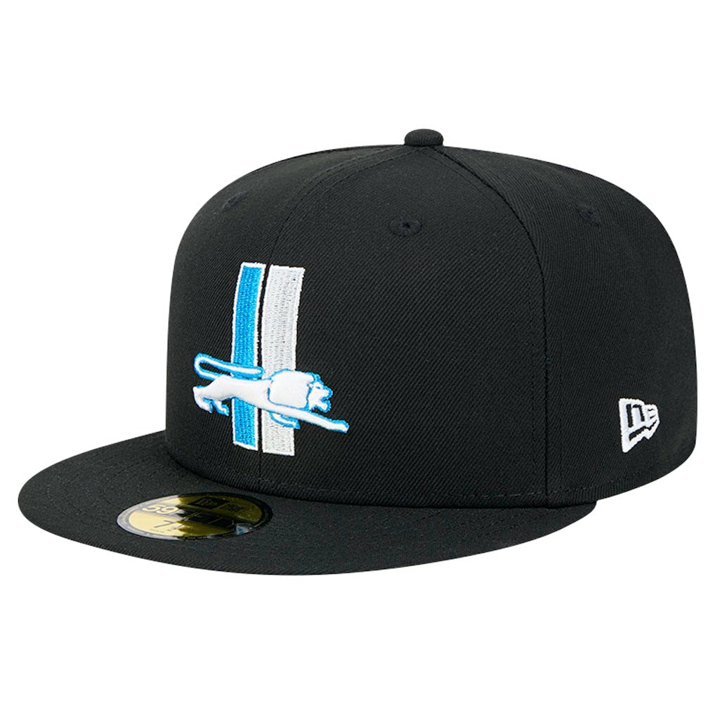 Detroit Lions New Era Omaha Throwback 59FIFTY Fitted Hat Black | NFL