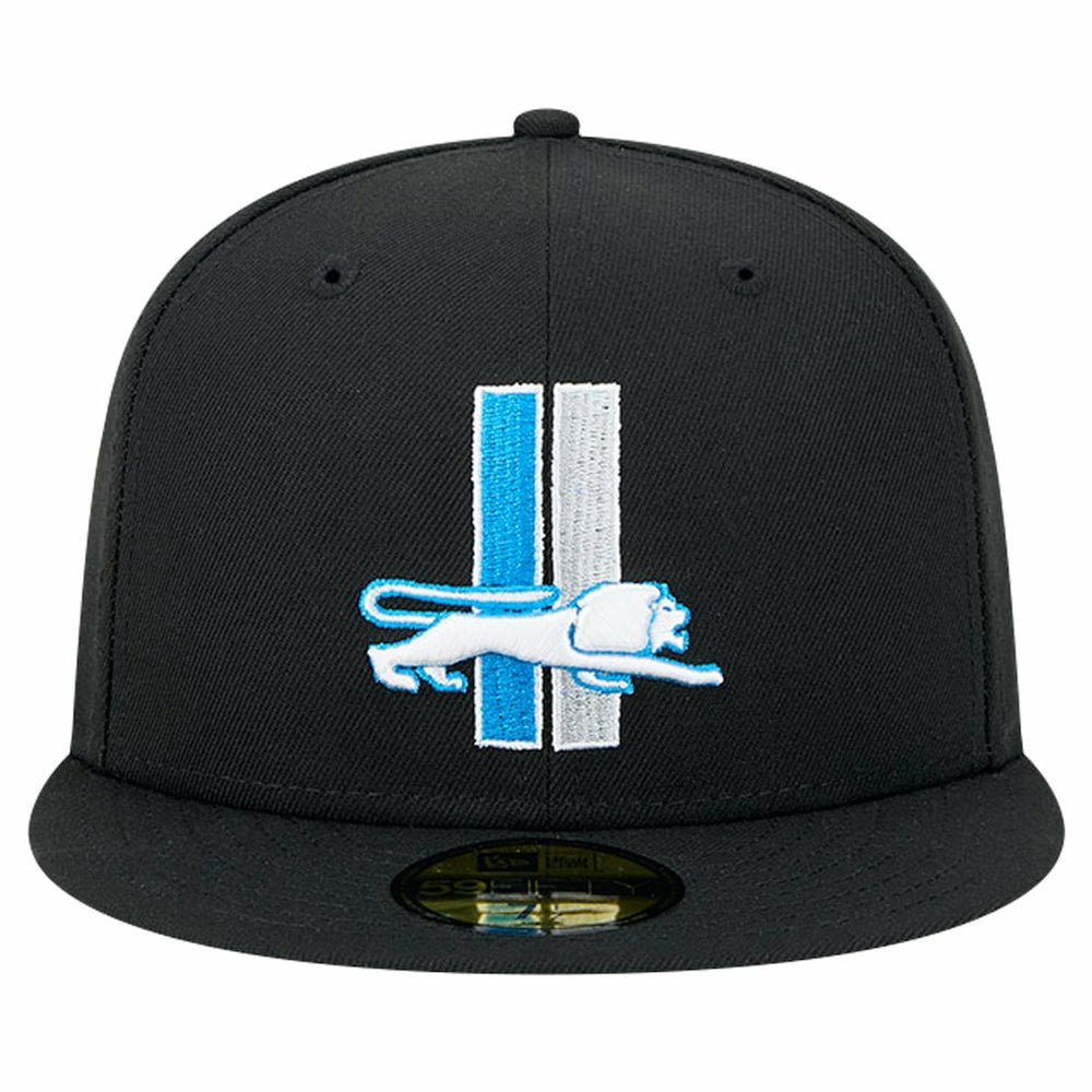 Detroit Lions New Era Omaha Throwback 59FIFTY Fitted Hat Black | NFL