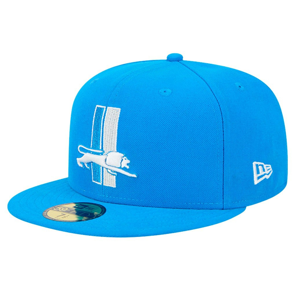 Detroit Lions New Era Omaha Throwback 59FIFTY Fitted Hat Blue | NFL