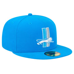 Detroit Lions New Era Omaha Throwback 59FIFTY Fitted Hat Blue | NFL