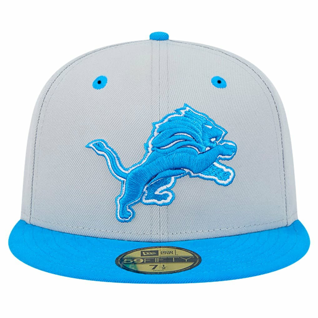 Detroit Lions New Era Flipside Two-Tone 59FIFTY Fitted Hat Gray/Blue | NFL