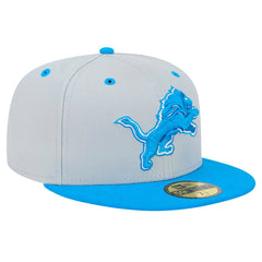 Detroit Lions New Era Flipside Two-Tone 59FIFTY Fitted Hat Gray/Blue | NFL