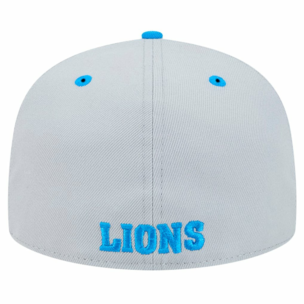 Detroit Lions New Era Flipside Two-Tone 59FIFTY Fitted Hat Gray/Blue | NFL
