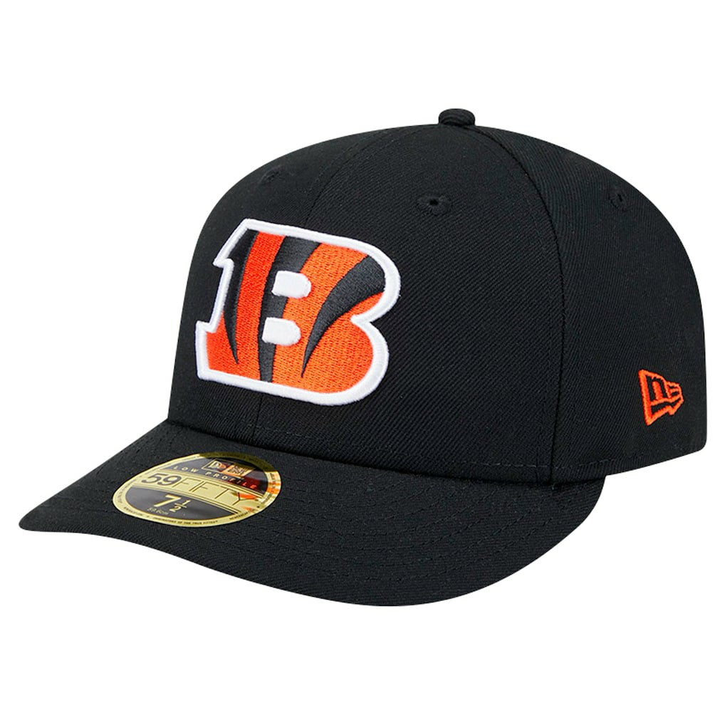 Cincinnati Bengals New Era Omaha Low Profile 59FIFTY Fitted Hat Black | NFL