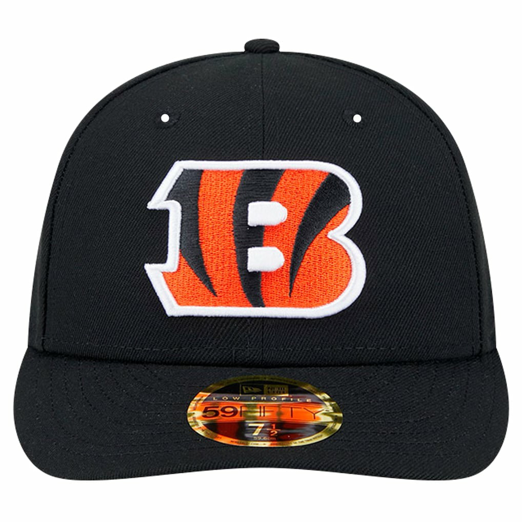 Cincinnati Bengals New Era Omaha Low Profile 59FIFTY Fitted Hat Black | NFL