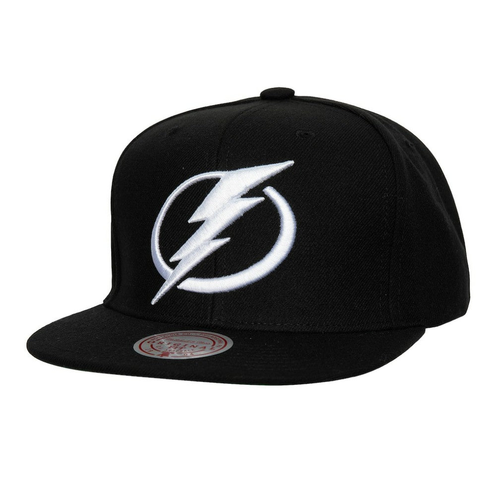 Tampa Bay Lightning Mitchell & Ness Core Top Spot Snapback Hat - Black - NHL
