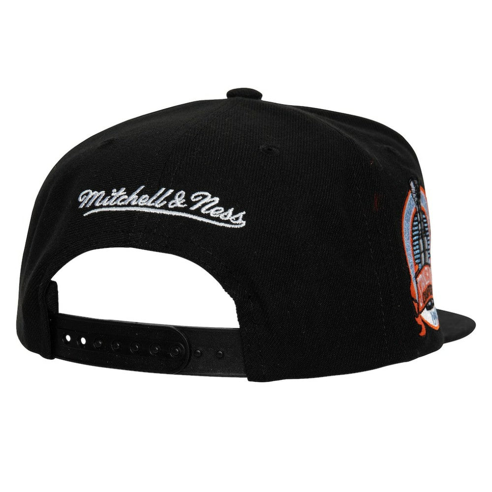 New York Rangers Mitchell & Ness Core Top Spot Snapback Hat - Black - NHL