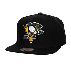 Pittsburgh Penguins Mitchell & Ness Core Top Spot Snapback Hat - Black - NHL