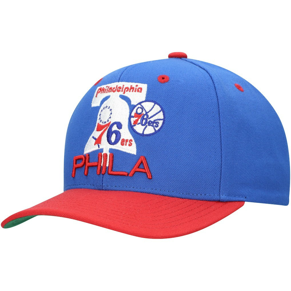 Philadelphia 76ers All In 2.0 Pro Crown Snapback Hat Royal - NBA