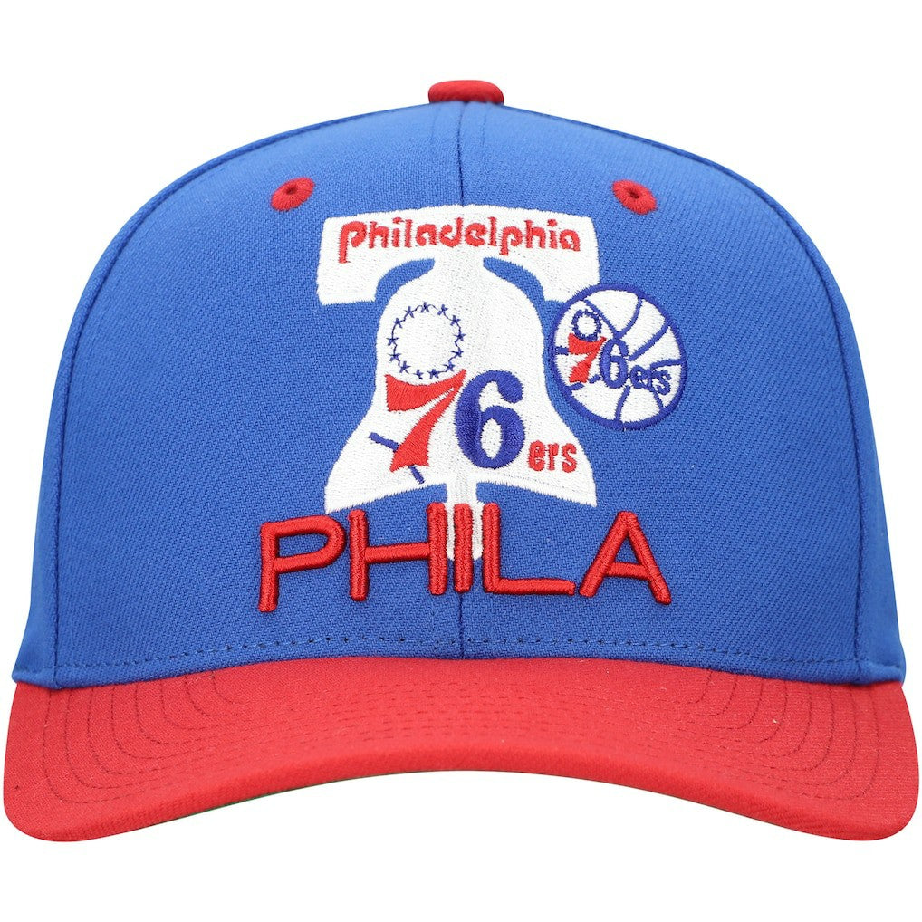 Philadelphia 76ers All In 2.0 Pro Crown Snapback Hat Royal - NBA